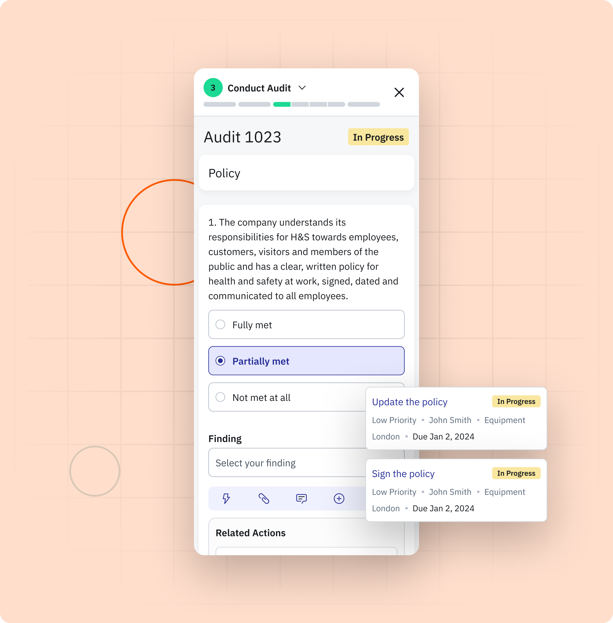 Health and safety audit software