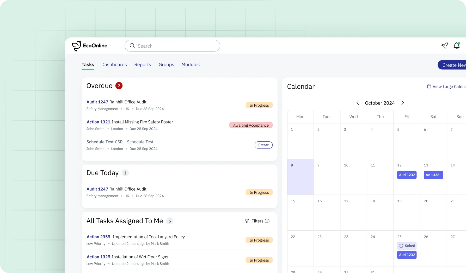 Scheduling & Task Tracking