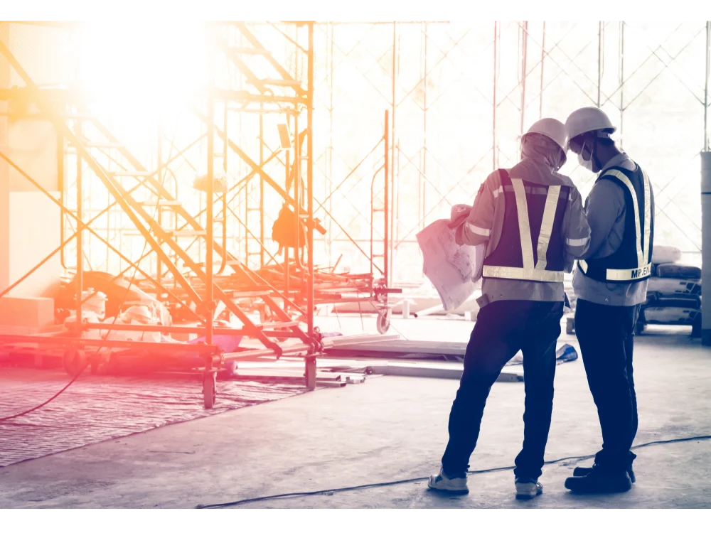 A welder at risk of heat exhaustion