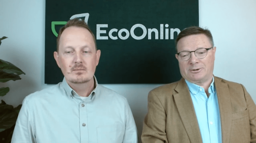 EcoOnlinen webinaari - henkilönsuojaimet Andreas Ekholm ja John Bergman