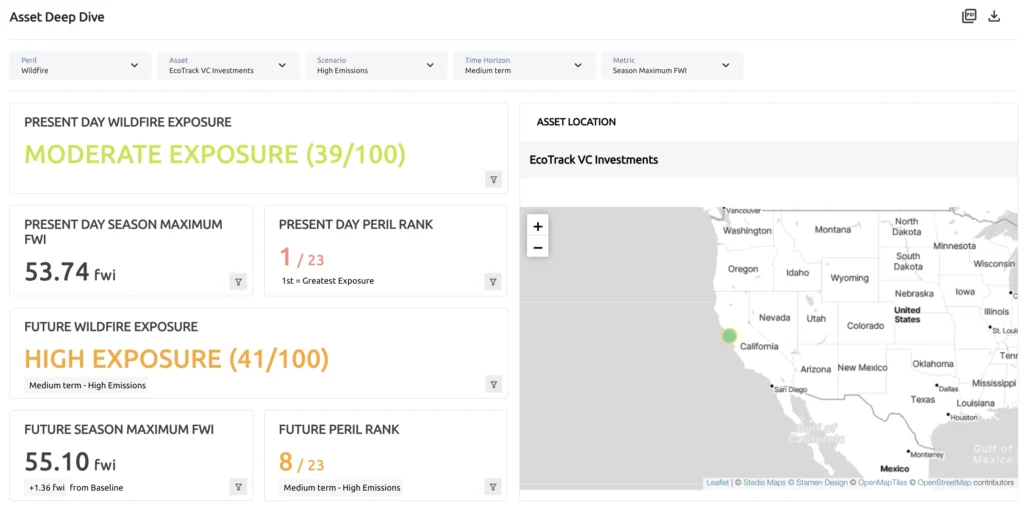 California fire season length